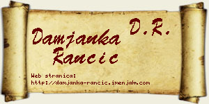 Damjanka Rančić vizit kartica
